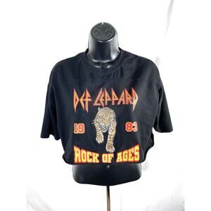 Def Leppard Rock of Ages Crop Tour Tee Black Large